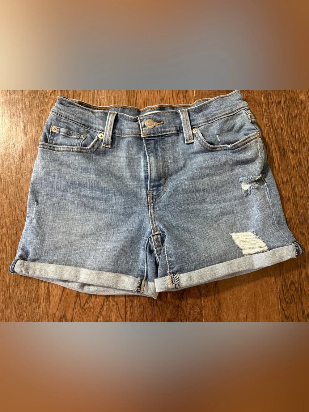Levi's Mid Length Shorts size 26 denim